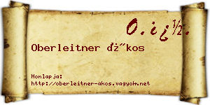Oberleitner Ákos névjegykártya